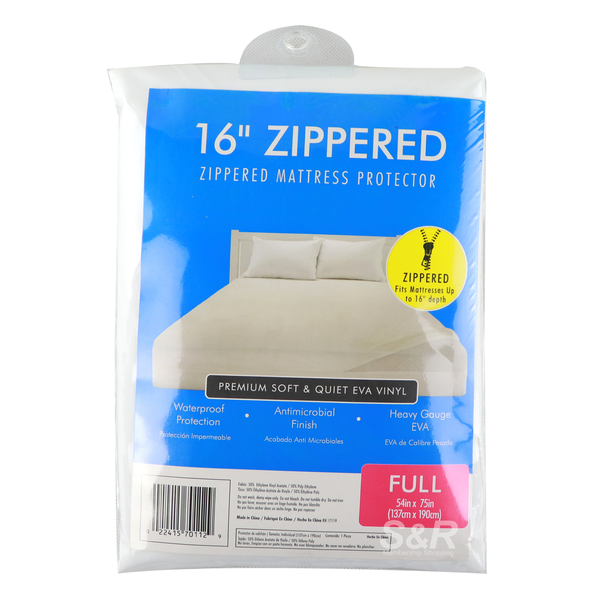 Martha Stewart Collection 16-inch Zippered Mattress Protector 1pc